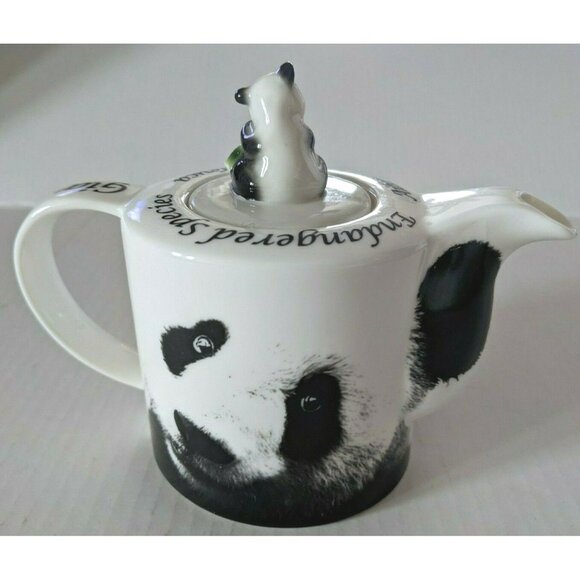 1st Wild Cafe Giant Panda Tea Pot Paul Cardew Porcelain Endangered Species 15 Oz - Picture 2 of 6